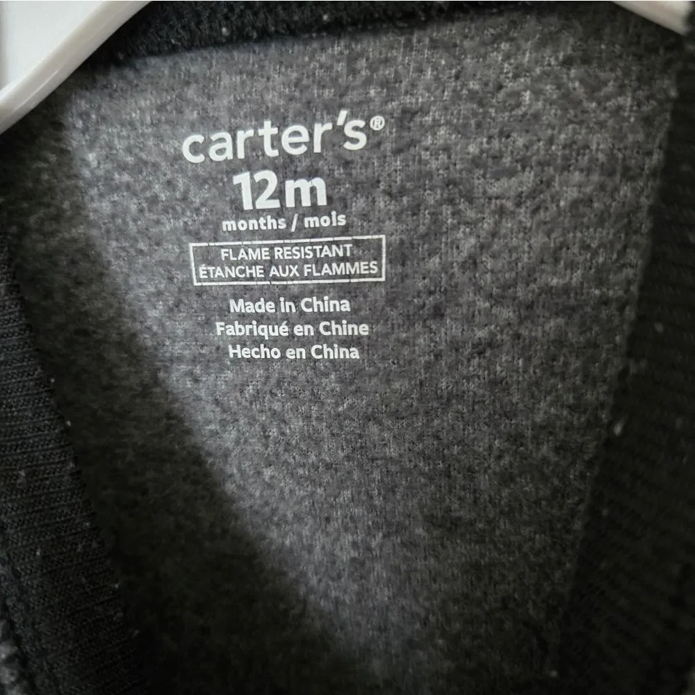 2/$15  Carters Fleece Sleeper Size 12 M - Picture 3 of 4